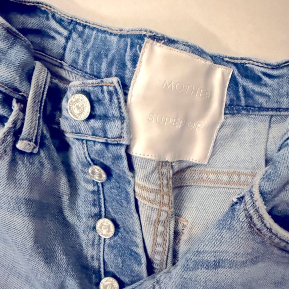 Women's Blue Distressed Jeans - Picture 3 of 3